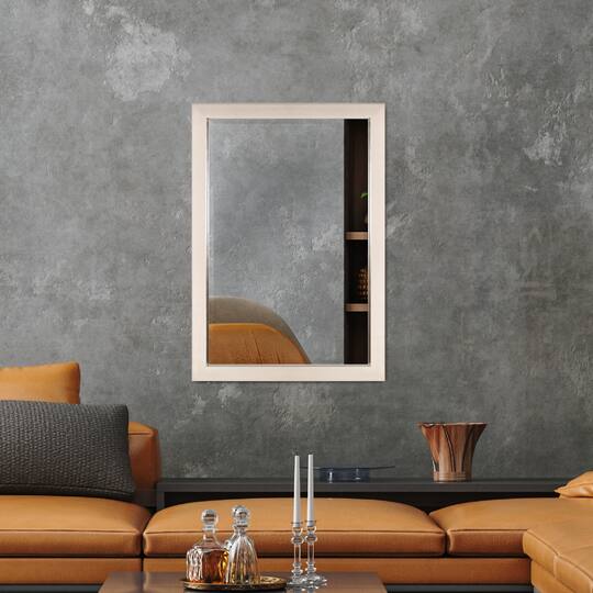 Head West Brushed Nickel Framed Accent Vanity Mirror